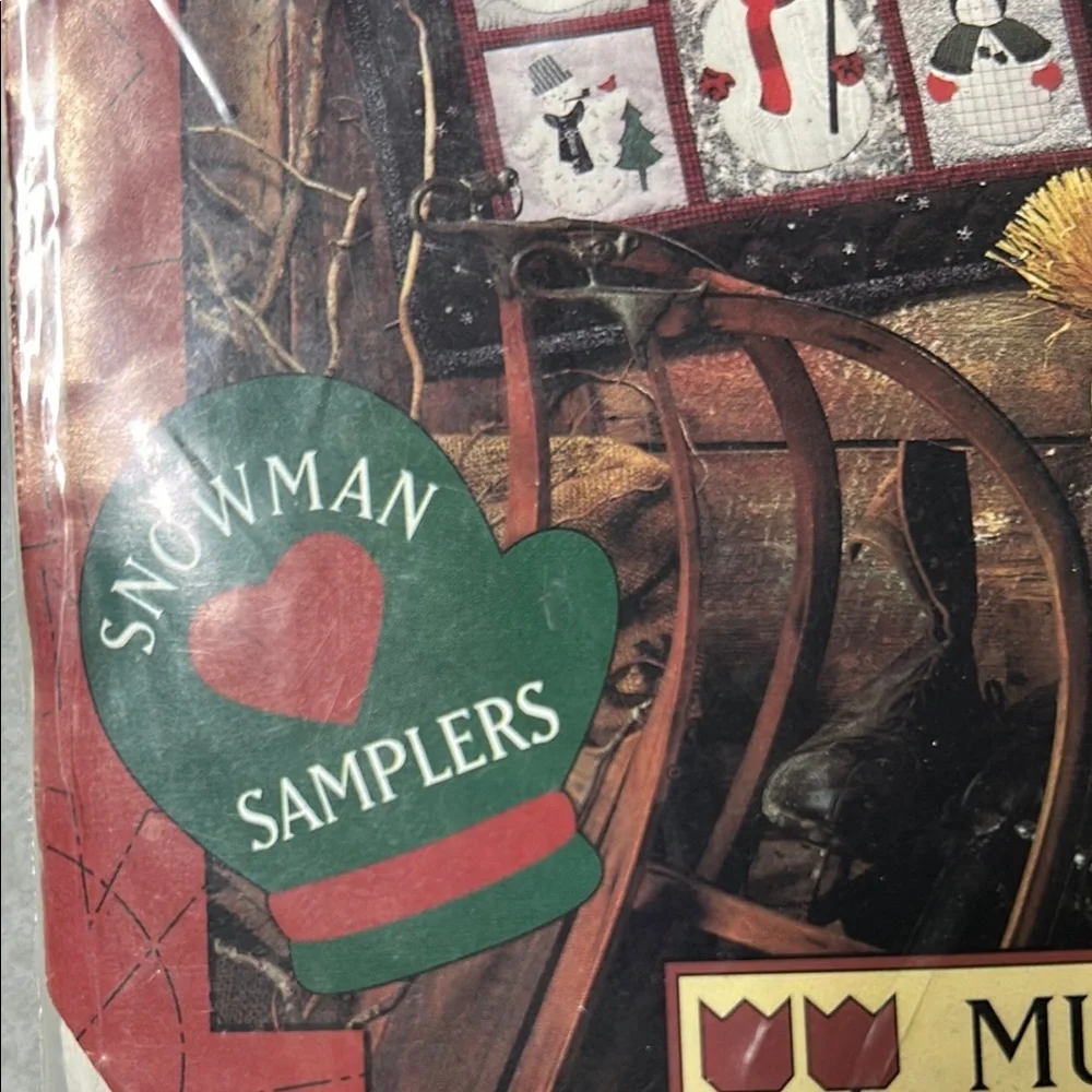 VTG Unused Craft Pattern by Debbie Mumm - 3 Snowman Samplers